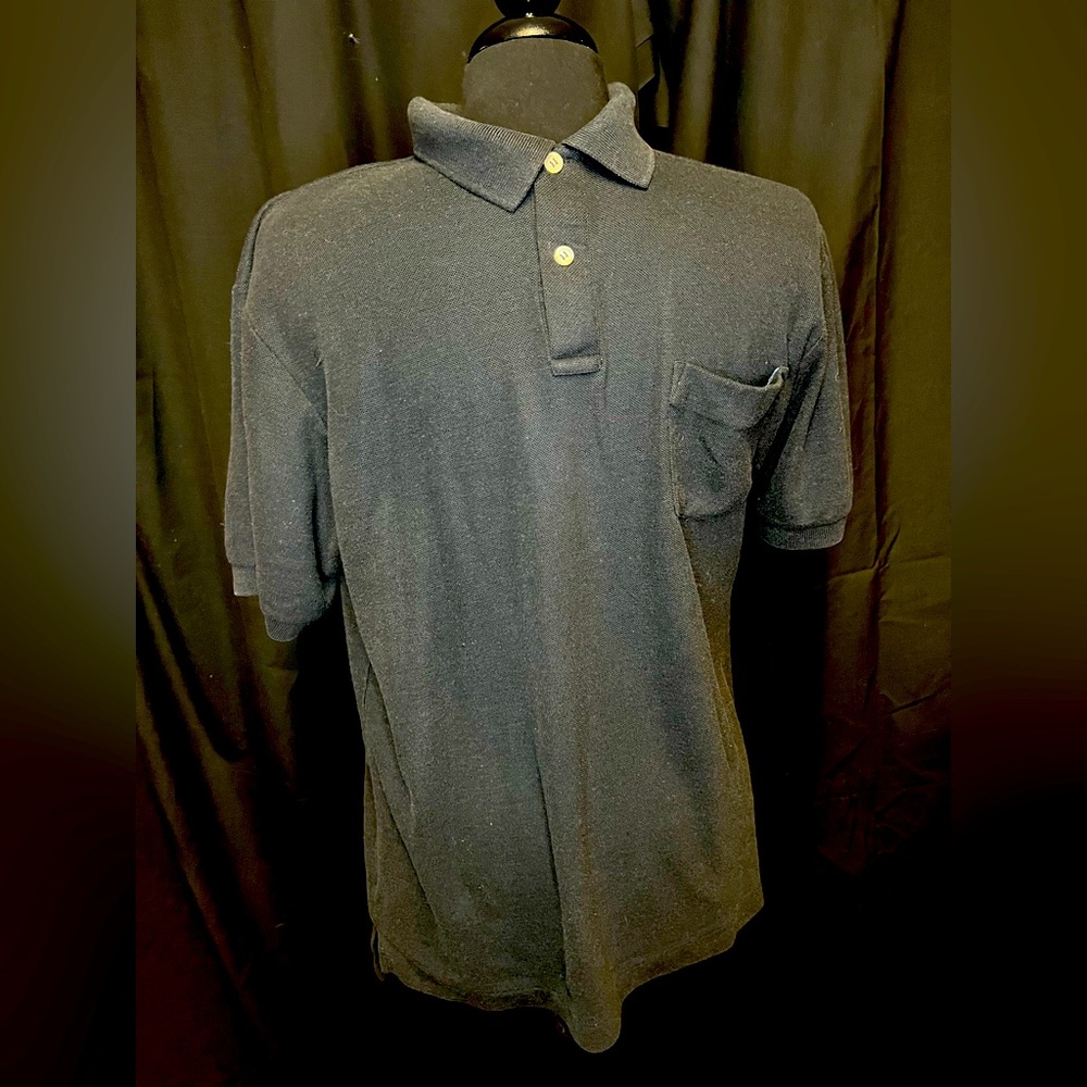 Black golf shirt